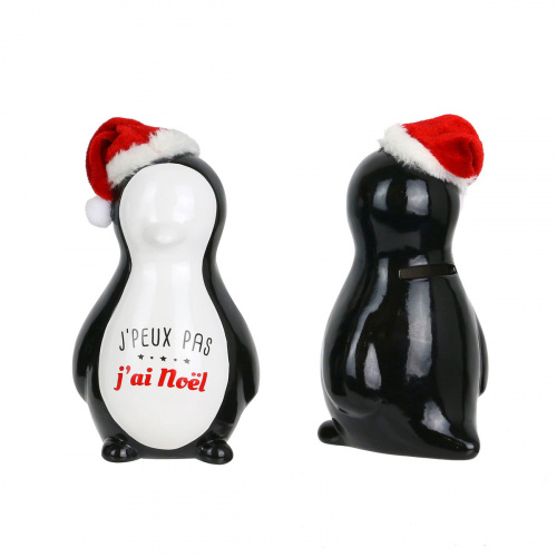 Sachet Tirelire pingouin dans sa boite+bonbons Sachet Tirelire pingouin dans sa boite+bonbons